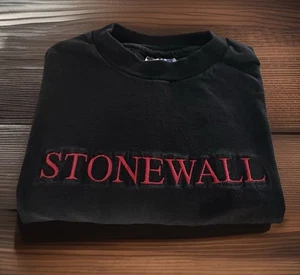 Vintage 90s Stonewall Embroidered Pride & Protest Greenwich NYC T-Shirt L USA - Picture 1 of 6