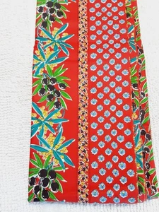 Tablecloth Acrylic Coated Made In France Red Multicolor Olives Floral 60x96 NEW - Picture 1 of 4