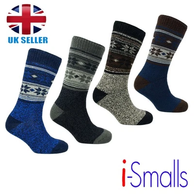 NIKARO Mens Thick Thermal Insulated Twisted Socks Outdoor Ski Hiking Tog 2.3 Size 6-11