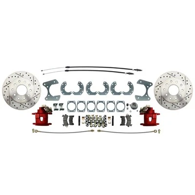 Kit de conversión de freno de disco trasero universal, rojo, se adapta a Ford 9 pulgadas Foto 1 de 4