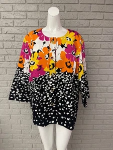 Birch Hill Damen Jacke mehrfarbig geblümt 3/4 Arm Größe 2XL - Bild 1 von 7