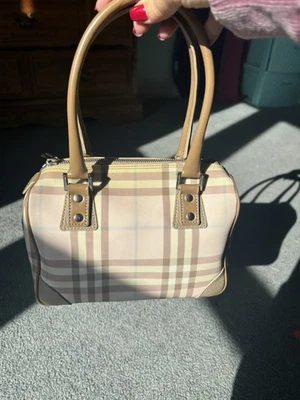 Authentic Vintage Burberry London *Pink Candy* Nova Boston Handbag Purse - Image 1 of 4