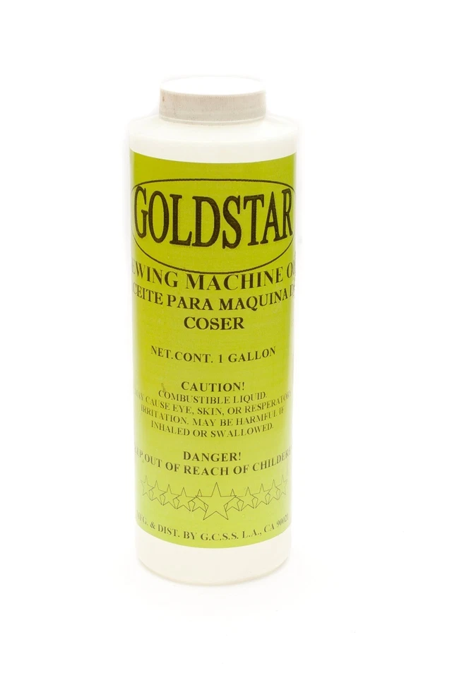 GOLDSTAR Universal Sewing Machine Oil 16oz Bottle, High-Quality CLEAR Made in USA
