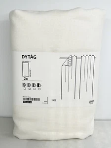Ikea DYTAG Curtains Light Filtering 57x98 " 1 pair, white 004.667.15 - NEW - Picture 1 of 2