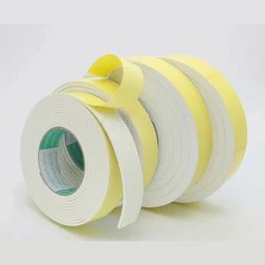 White EVA Sponge Foam Tape Single Side Adhesive Shockproof 1/2/3/4/5/10mm Thk - Picture 1 of 5