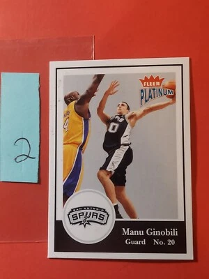 2003-04 Fleer Platinum #121 Manu Ginobili, cd2 - Image 1 of 2
