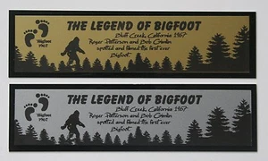 Bigfoot Sasquatch "The Legend of Bigfoot" Nameplate for cast photo  - Picture 1 of 2