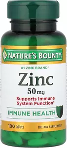 Zink Supports Immune Health 50mg 100 ct Caplets - Picture 1 of 4