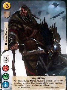 A Game Of Thrones LCG 1st Edition Mance Rayder Alt Art Promo Card 
