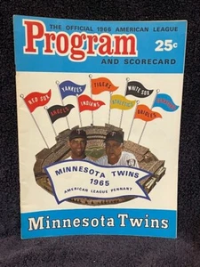 VINTAGE Minnesota Twins 1966 Program vs. Yankees, Zoilo Versalles, Sam Mele!! - Picture 1 of 3