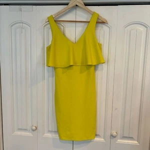 Belle Badgley Mischka neongelbes Kleid Größe 0 - Bild 1 von 10