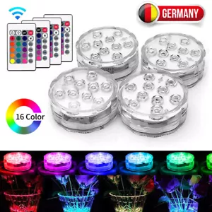 4pcs LED RGB Unterwasser Tauch Spot Licht Beleuchtung Lampe Aquarium Teich Pool - Bild 1 von 12