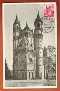 1948 - Maximumkarte - Deutschland Worms 2 - Petersdom - Denkmal - Ref.C2 - Bild 1 von 2