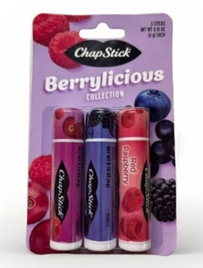 CHAPSTICK BERRYLICIOUS 3pk NEW Collection NEW Flavors! - Picture 1 of 1