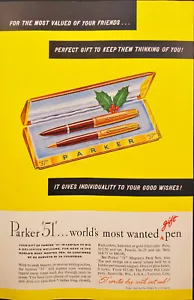 1948 Parker "51" Pen & Pencil Christmas Gift Set Print Ad - Picture 1 of 5