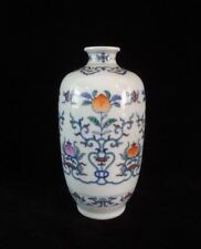 Rare Chinese Antique Hand Painting "DouCai" Porcelain Vase "YongZheng" Mark