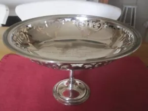 Antique Silver-Plated Presentational Fruit Bowl - 1924 - Picture 1 of 8