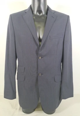 Blazer TED BAKER Eastwood Endurance 100 % lana carbón rayas para hombre talla 40L Foto 1 de 4