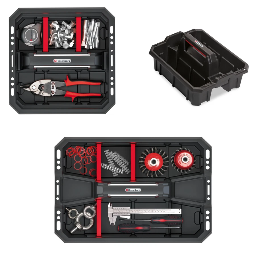 Tool Storage Tote Tray Heavy Duty Caddy Holdall Deep Compartment 3 Sizes