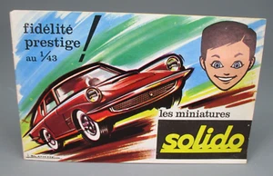 AX062 SOLIDO FIDELITE PRESTIGE 1/43 CATALOGUE MINIATURE AUTO FRANCAIS 1966 34 P - Picture 1 of 14