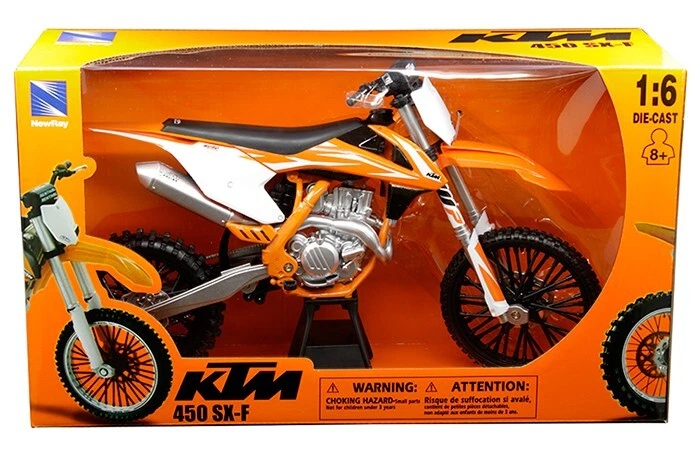 1/6 New Ray KTM 450 SX-F –Dirt Bike Motorcycle Orange 49613 - Image 1 of 1