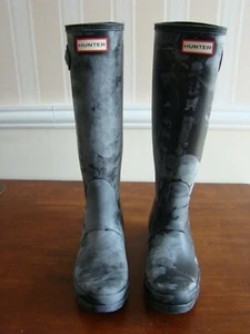 Zapatos originales para mujer Hunter 8 M negros botas de lluvia - Imagen 1 de 8