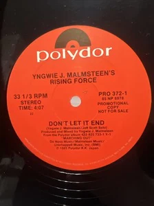 Yngwie J. Malmsteen Rising Force 1984 Polydor LP Promotional Copy - Picture 1 of 5