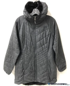 The North Face L Black Quilted Insulated Sherpa Fleece Lined Coat Heavy Jacket - Picture 1 of 6