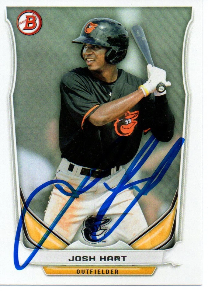 Josh Hart Baltimore Orioles 2014 Bowman Signed Card - Image 1 of 1