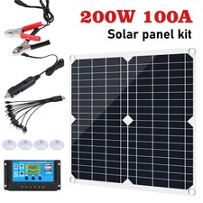 Solar Panel Kit 200 Watts 100A 12V Battery Charger with Controller Caravan Boat