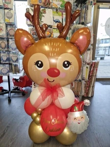 18pcs 3D Reindeer Rudolph 32" Foil Balloon Christmas Xmas Kids Party Decoration - Picture 1 of 7