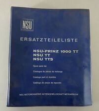 Catalogue des Pièces / Liste de Rechange NSU Prince 1000 / Tt / TTS Stand