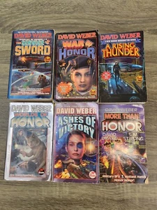 Lot of 6 David Weber Books Paperback A Rising Thunder / War of Honor - Picture 1 of 7
