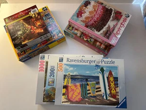 Lot of 7 PUZZLES Ravensburger Sprinbok White Mountain STOW & GO NEW - Picture 1 of 10