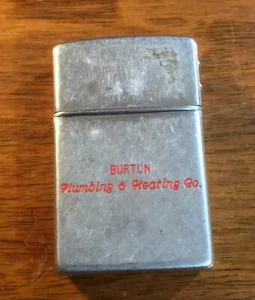 Vintage Brown & Bigelow John J Tyree - Burton Plumbing & Heating Co Lighter #C9 - Picture 1 of 8