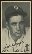 1936 Goudey Premiums Wide Pen R314 Charles Gehringer VG
