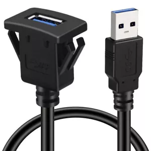 USB 3.0 Einbau Buchse Kabel Adapter Verlängerung für KFZ Auto PC Boat Motorrad - Bild 1 von 7