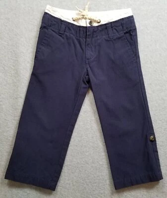 Calça Janie and Jack Criança Meninos 2T Azul Corda Náutica Preppy Cordão Casual - Imagem 1 de 4