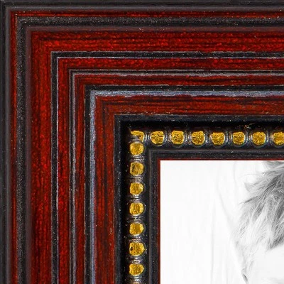 ArtToFrames Custom Picture Poster Frame Red Cherry with Beads 1" Wide Wood - Image 1 of 4
