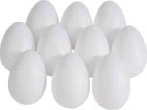 VBS Huevo de poliestireno Set 10x7,5cm Blanco Huevo de Pascua Decoración Huevo para Pintar o Pegar - Imagen 1 de 8