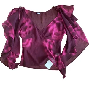 ladies oasis size 10 Butterfly Top Blouse Party Wedding Top Was £40 - Picture 1 of 9