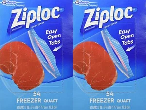 Ziploc Quart Freezer Bags - 54-Count (Pack of 2) - Picture 1 of 1