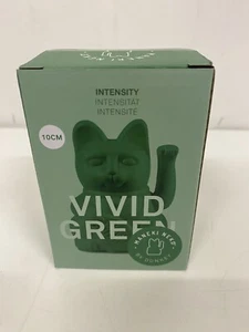 Donkey Products Lucky Cat Mini Maneki Neko, Winkekatze, Vivid Green, 9.8 cm - Bild 1 von 1