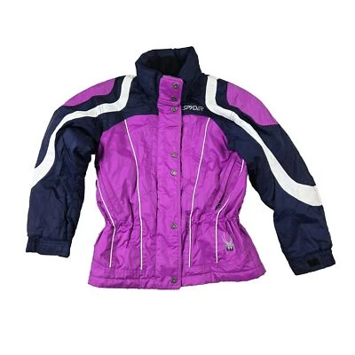 Chaqueta Spyder Juvenil 10 Azul Rosa Snowboard Esquí Invierno Abrigo Embalable Gorp Exterior Foto 1 de 4