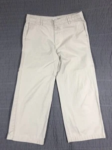 Calvin Klein Pants Women 8 Tan Beige Cropped Chino Khaki Straight Leg Outdoor - Picture 1 of 24
