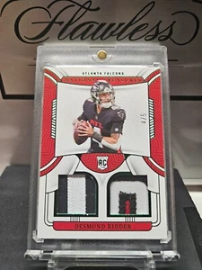 2022 National Treasures Desmond Ridder Rookie Dual Materials SP Green Holo #4/5 - Picture 1 of 2