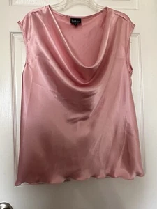 Nicole Miller NY Satiny Light Pink Draped Tank - Picture 1 of 3