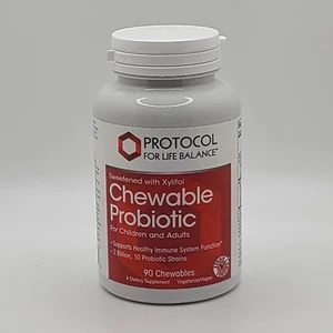 Protocol For Life Balance Chewable Probiotic For Children + Adults 90 Chews NEW - Picture 1 of 4