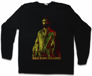 HAILE SELASSIE PORTRAIT II LANGARM T-SHIRT Lion of Judah Ethiopia Rastafari Irie - Picture 1 of 1