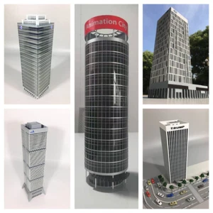 1/150 N Scale Modern Business Information Architecture Assembled Building Model - Picture 1 of 26
